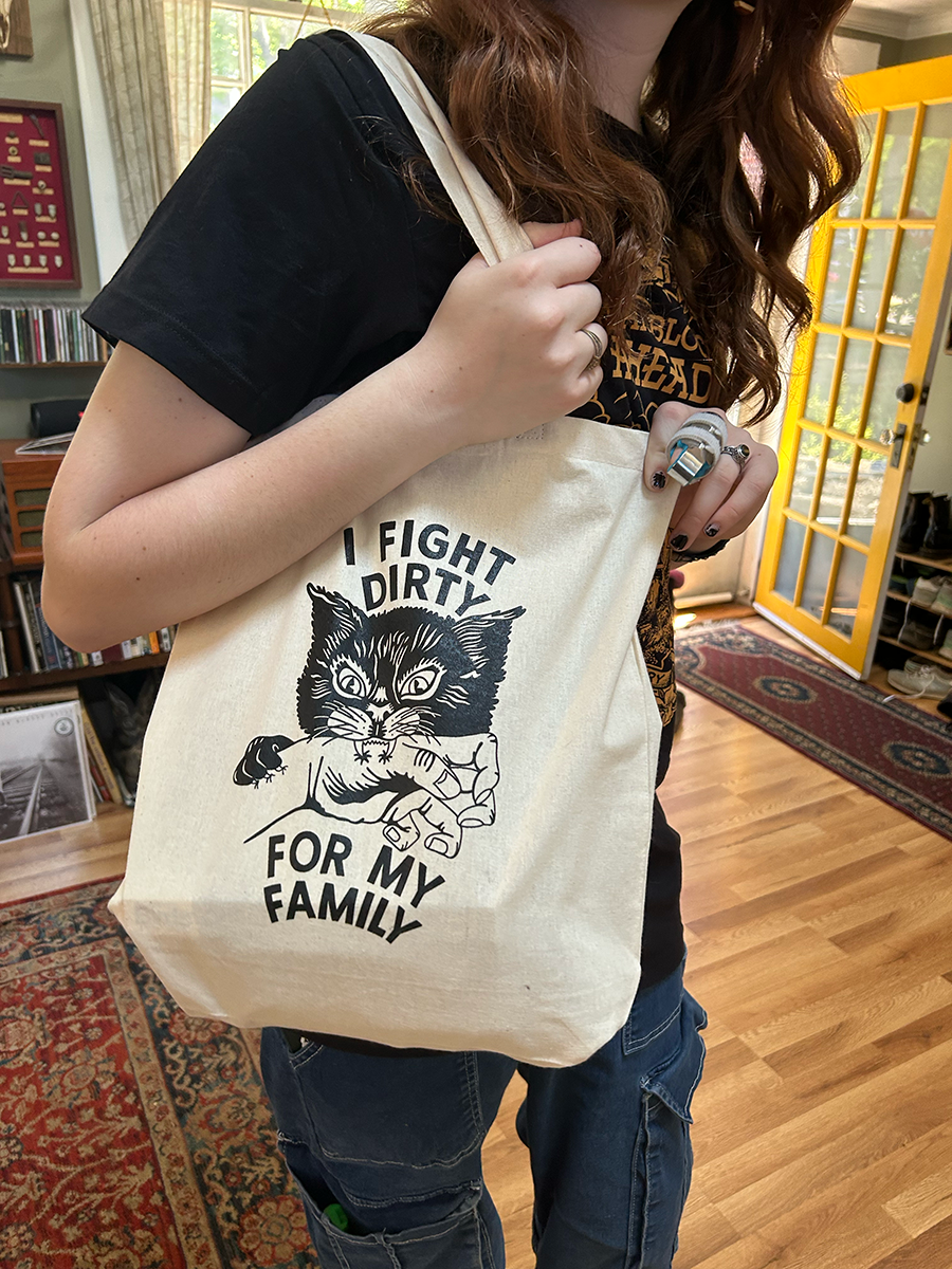 Tim Barry "I Fight Dirty for my Family" Tote Bag