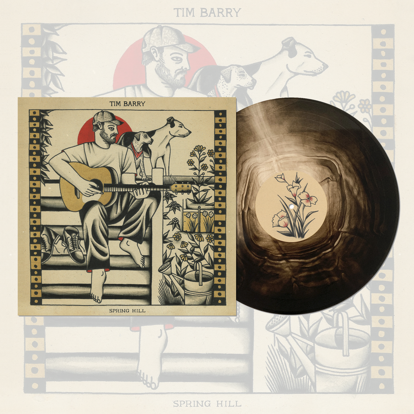 Tim Barry "Spring Hill" LP/Cassette (Beer/Black "Galaxy" Vinyl)