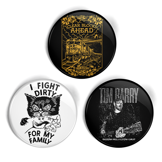 Tim Barry 3-Pack 1.25" Pin Set #3
