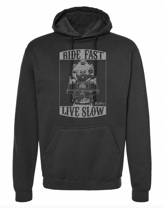 NEW! TIM BARRY "Ride Fast, Live Slow" Hooded Sweatshirt